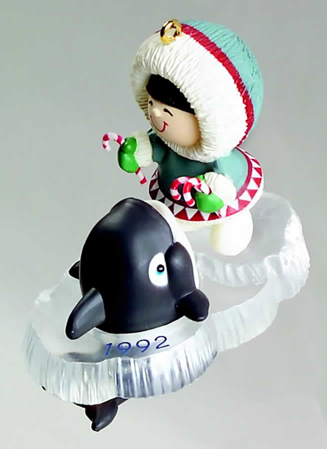 Frosty Friends 1992-Whale-13th Edition - Boxed by Hallmark Gold Crown-1