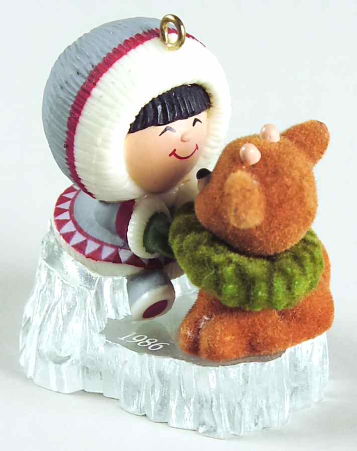 Frosty Friends 1986-Eskimo & Reindeer-7th Edition - No Box by Hallmark Gold Crown-1