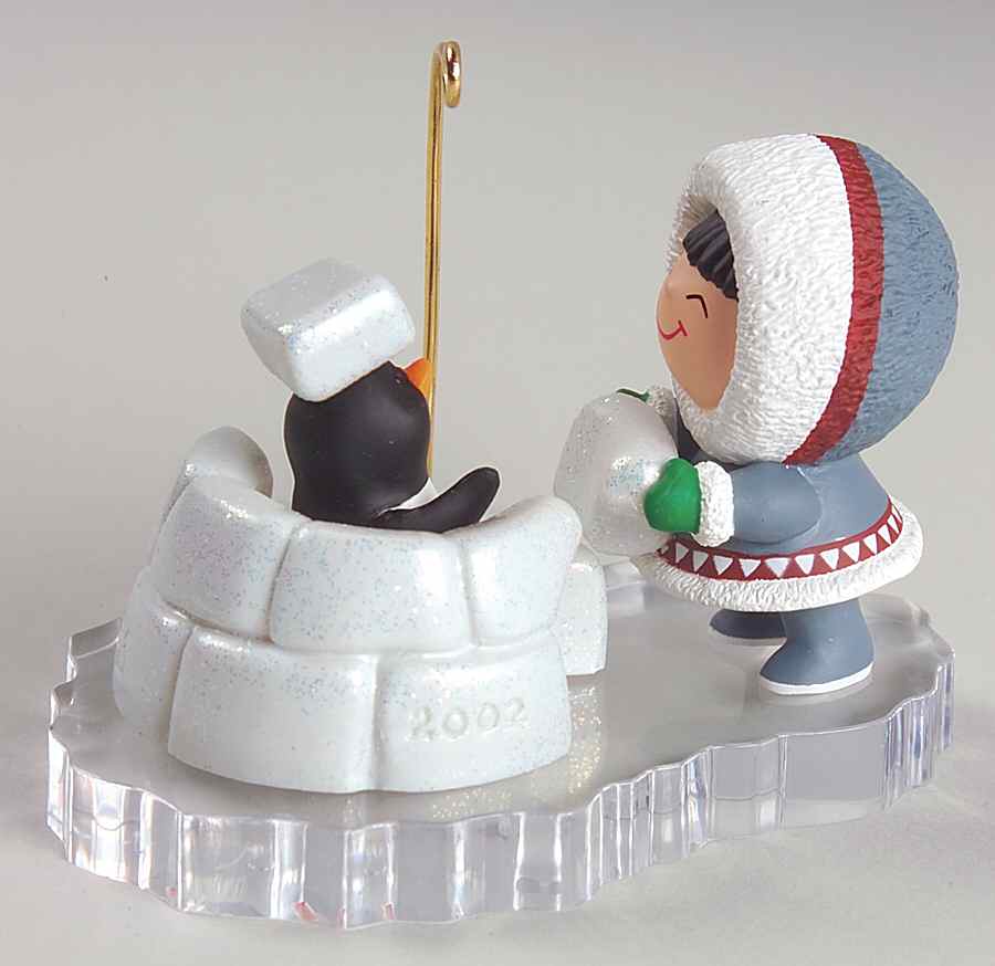 Frosty Friends 2002-Building Igloo-23rd Edition - Boxed by Hallmark Gold Crown-1