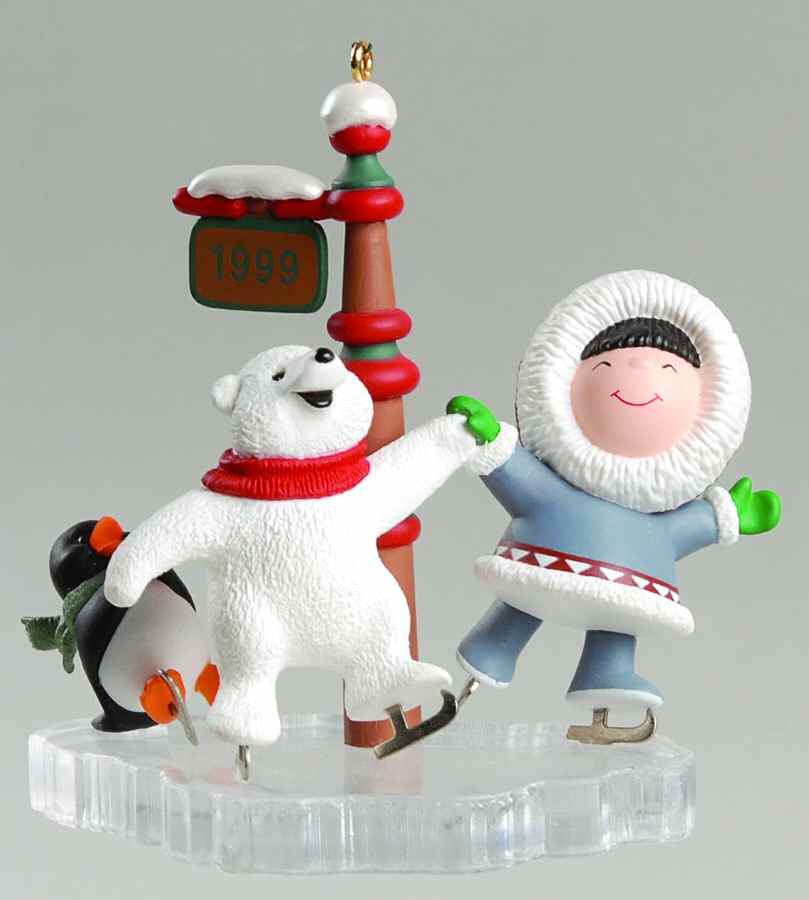 Frosty Friends 1999-Polar Bear-20th Edition - No Box by Hallmark Gold Crown-1