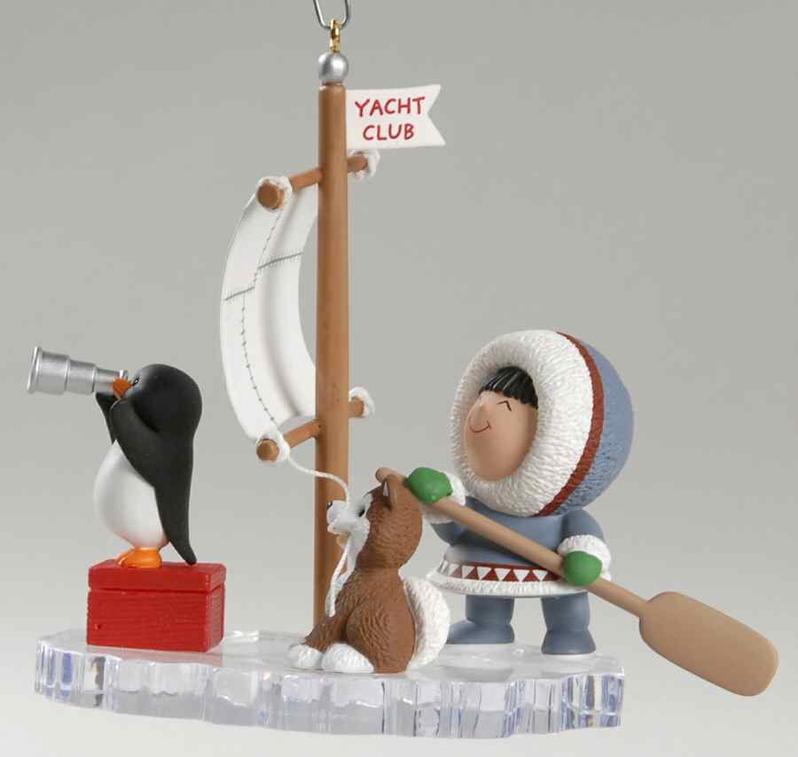 Frosty Friends 2003-Ice Sailing-24th Edition - No Box by Hallmark Gold Crown-1