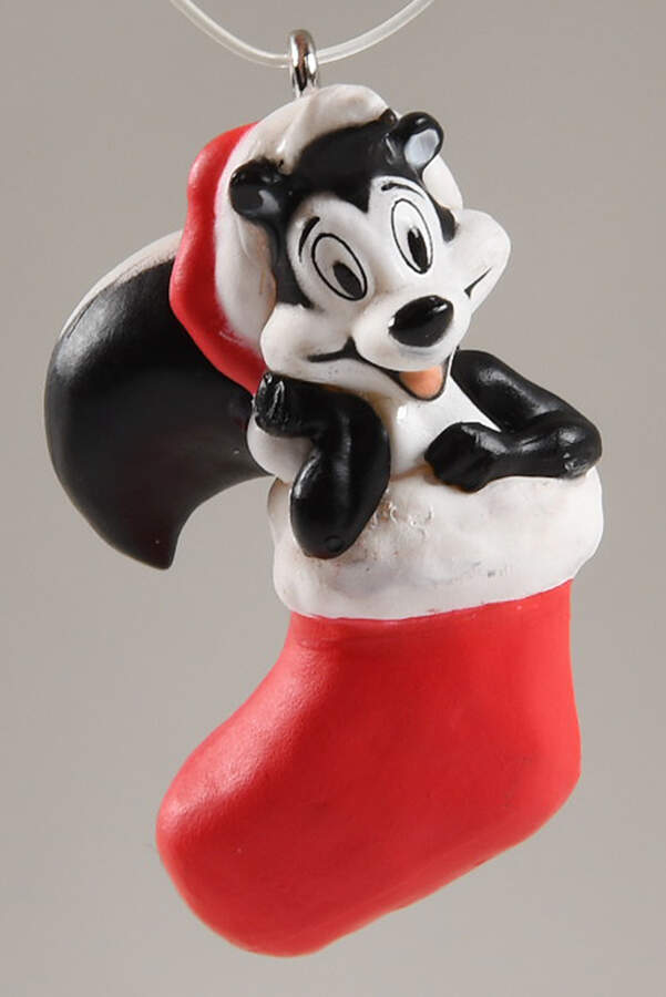 Looney Tunes Kiss-Mas Greettings Pepe Le Pew - Boxed by Hallmark Gold Crown-1