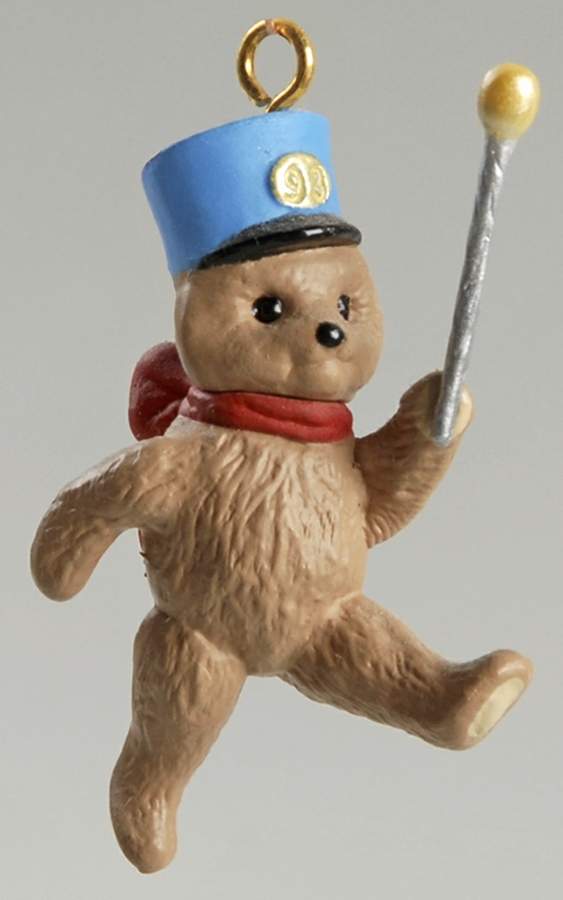 March of Teddy Bears-Miniature 1993-#1-Drum Major - No Box by Hallmark Gold Crown-1