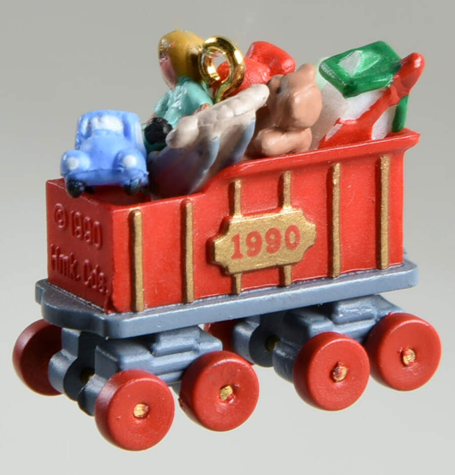 Noel Railroad-Miniature Coal Car - No Box by Hallmark Gold Crown-1