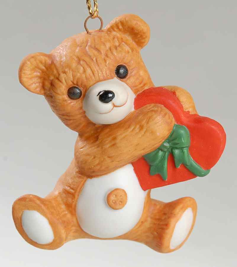 Porcelain Bears Cinnamon Bear With Heart Box - No Box by Hallmark Gold Crown-1