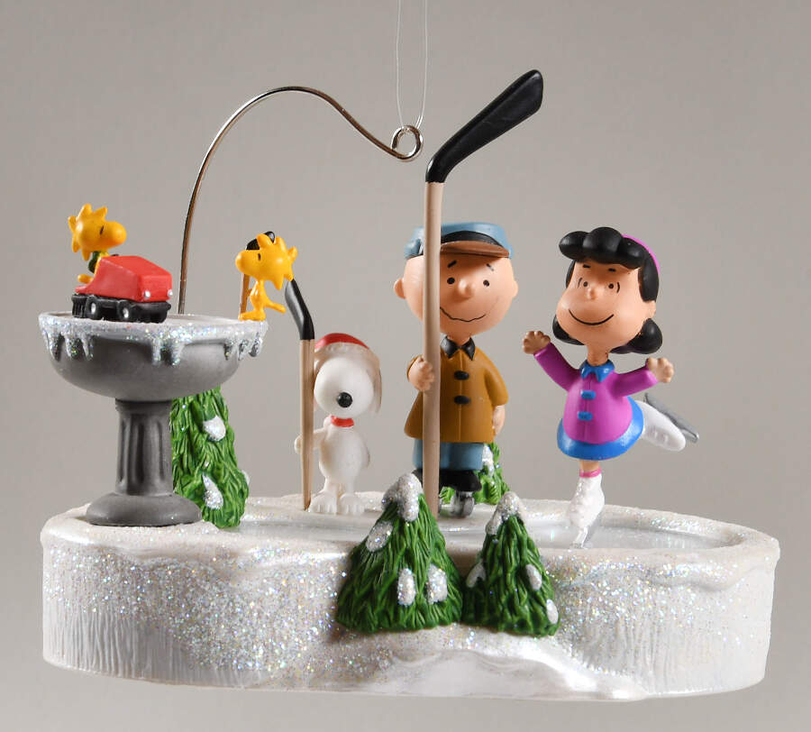 Peanuts Christmas Ornament Peanuts On Ice - Boxed by Hallmark Gold Crown-1