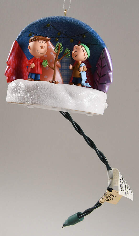 Peanuts Christmas Ornament Just The Right Tree - Boxed by Hallmark Gold Crown-1