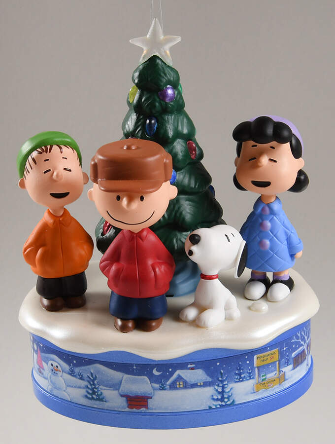 Peanuts Christmas Ornament Merry Christmas Charlie Brown - Boxed by Hallmark Gold Crown-1