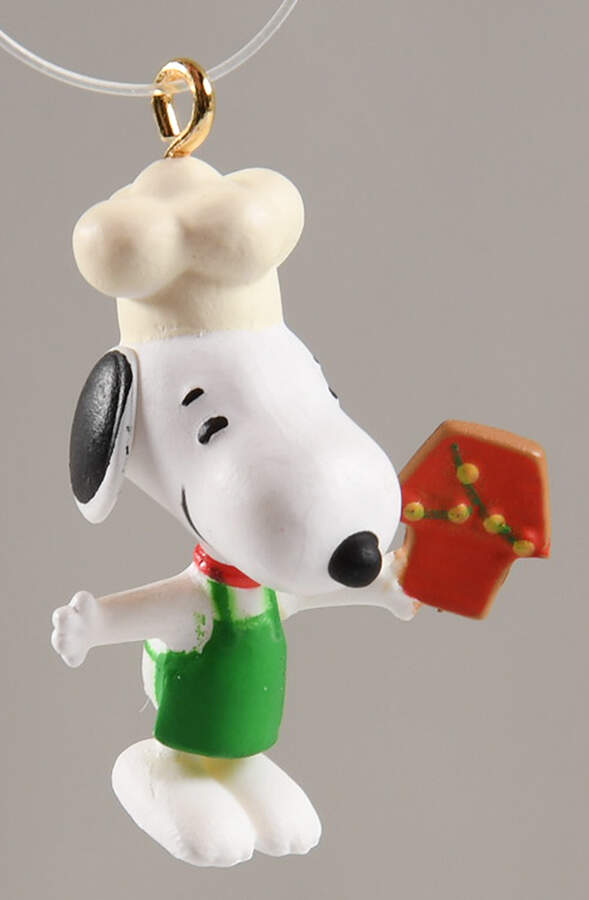 Peanuts Christmas Ornament Baker Snoopy-Mini - Boxed by Hallmark Gold Crown-1