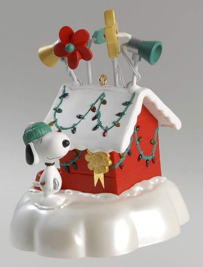 Peanuts Christmas Ornament World Famous Christmas Decorator - No Box by Hallmark Gold Crown-1