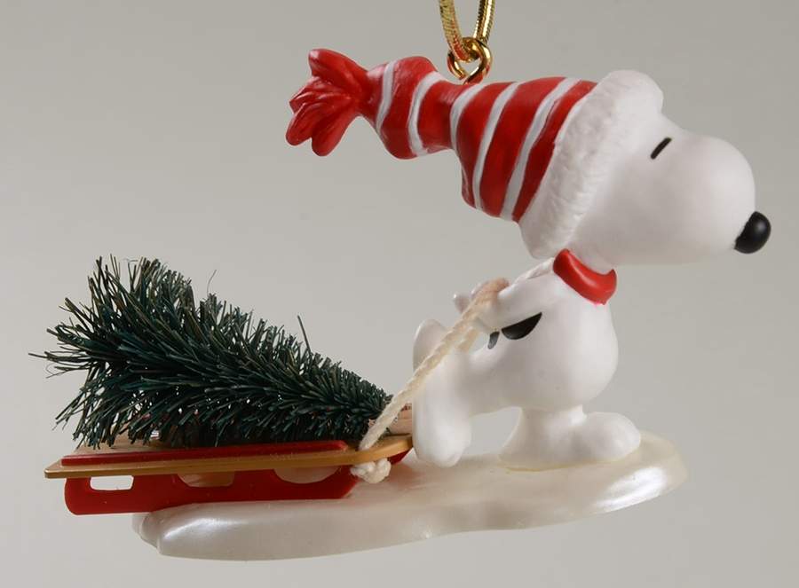 Peanuts Christmas Ornament A Tree For Snoopy - Boxed by Hallmark Gold Crown-1
