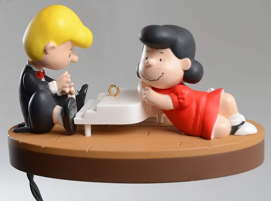 Peanuts Christmas Ornament Schroeder And Lucy - Boxed by Hallmark Gold Crown-1