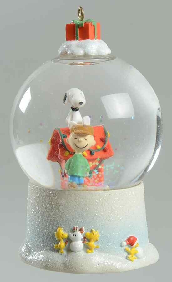 Peanuts Christmas Ornament Merry Christmas, Charlie Brown-Snowglobe - No Box by Hallmark Gold Crown-1