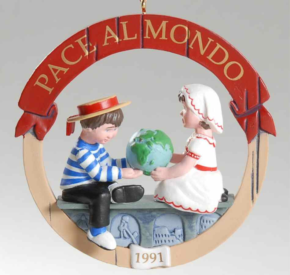 Peace on Earth Italy - With Box by Hallmark Gold Crown-1