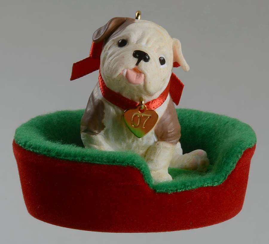 Puppy Love 2007-Bulldog - Boxed by Hallmark Gold Crown-1