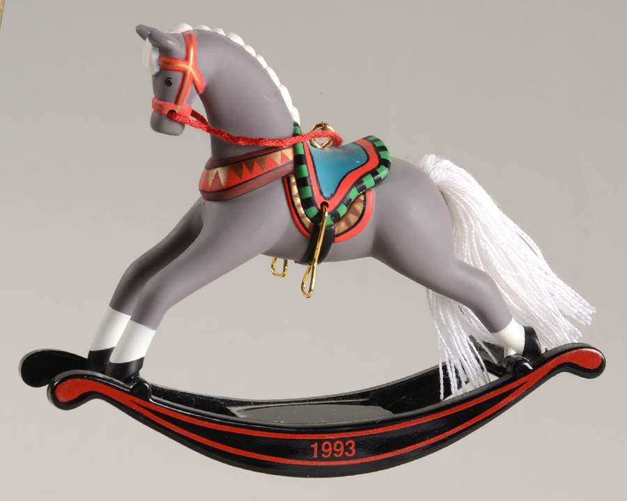 Rocking Horse 1993-Rocking Horse - Boxed by Hallmark Gold Crown-1