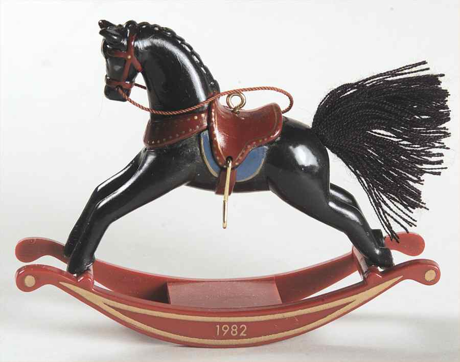Rocking Horse 1982-Rocking Horse - Boxed by Hallmark Gold Crown-1