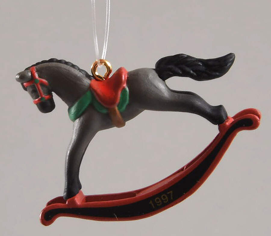 Rocking Horse-Miniature Rocking Horse-1997 - Boxed by Hallmark Gold Crown-1