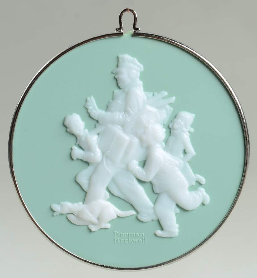 Norman Rockwell Jolly Postman - Boxed by Hallmark Gold Crown-1