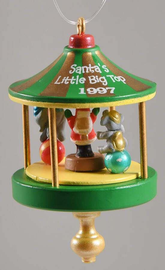 Santa's Little Big Top-Miniature Santa's Little Big Top #3 - Boxed by Hallmark Gold Crown-1