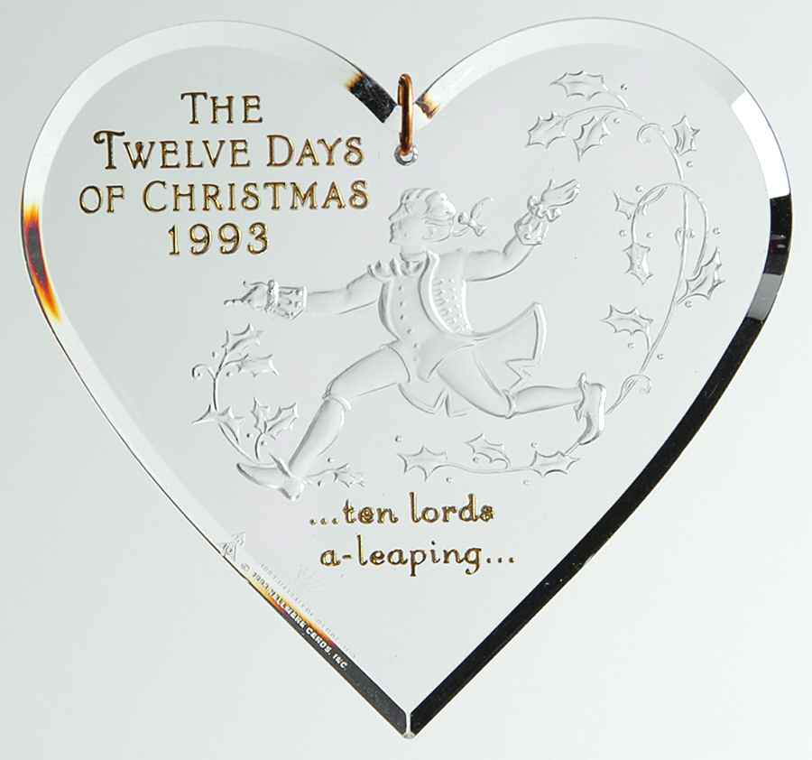 Twelve Days of Christmas Ten Lords A Leaping-1993 - No Box by Hallmark Gold Crown-1