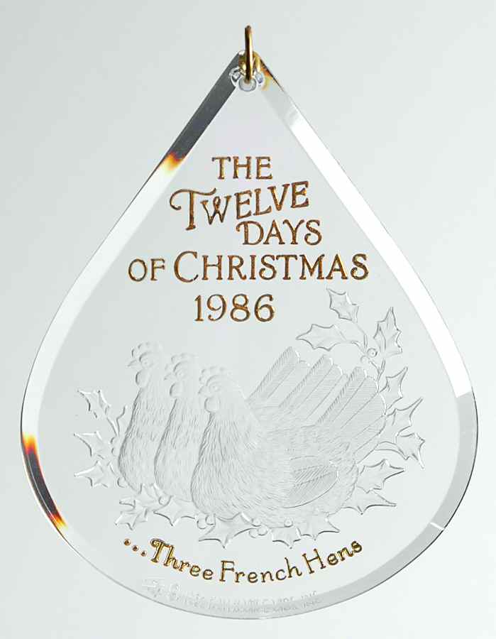 Twelve Days of Christmas Three French Hens-1986 - Boxed by Hallmark Gold Crown-1