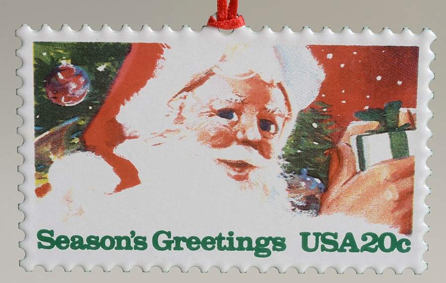U.S. Christmas Stamps 1993-Season's Greetings-Santa Claus - No Box by Hallmark Gold Crown-1