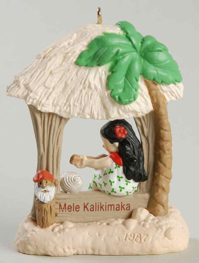 Windows of the World Hawaiian-Mele Kalikimaka - Boxed by Hallmark Gold Crown-1