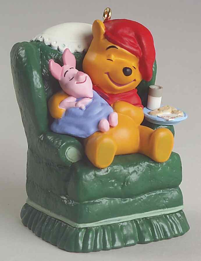 Winnie the Pooh Waitin' On Santa - Boxed by Hallmark Gold Crown-1