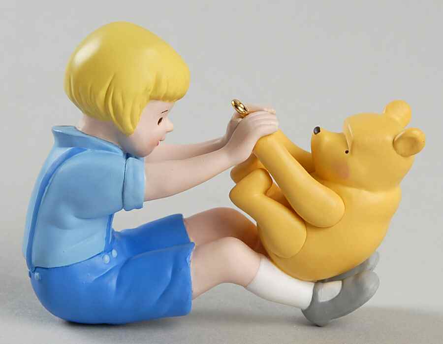Winnie the Pooh Playing With Pooh - Boxed by Hallmark Gold Crown-1
