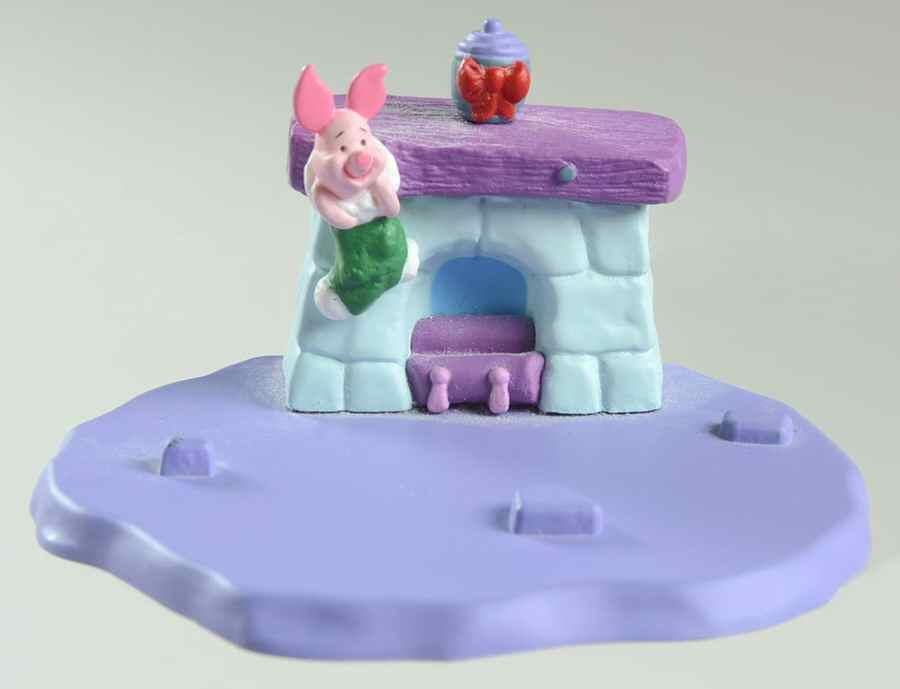 Christmas at Pooh's House Piglet & Base - Boxed by Hallmark Gold Crown-1