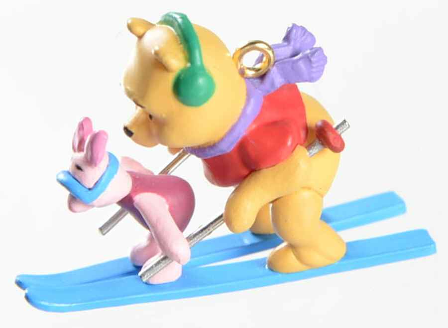 Winnie the Pooh On The Slopes - Miniature - Boxed by Hallmark Gold Crown-1