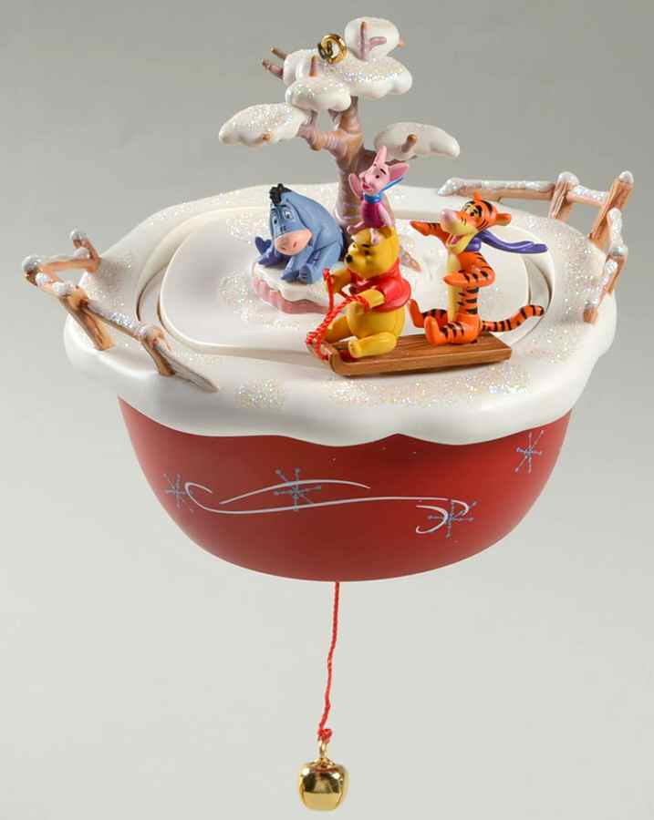 Winnie the Pooh Swooshing Thru The Snow - Boxed by Hallmark Gold Crown-1