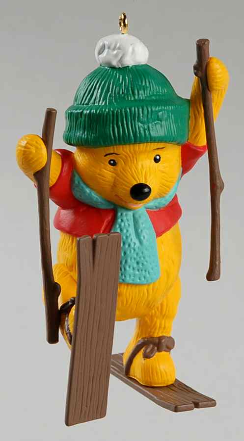 Winnie the Pooh Winnie The Pooh On Skis - Boxed by Hallmark Gold Crown-1