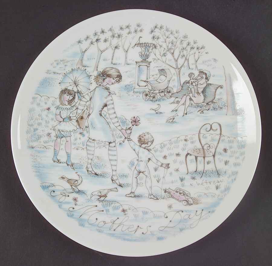 Mother's Day Plate In The Park - No Box by Haviland-1