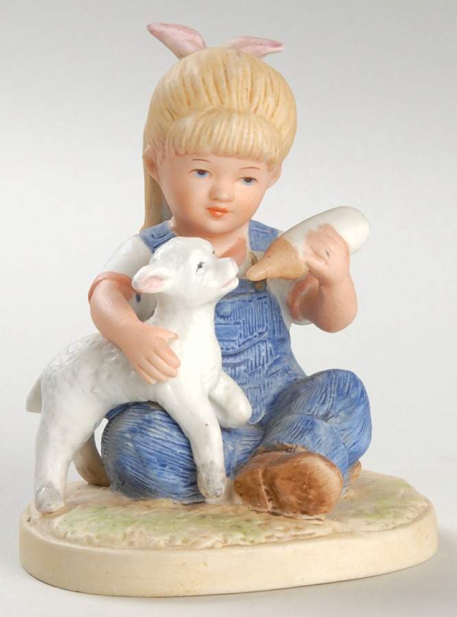 Denim Days Debbie Feeding Lamb - No Box by Homco-1