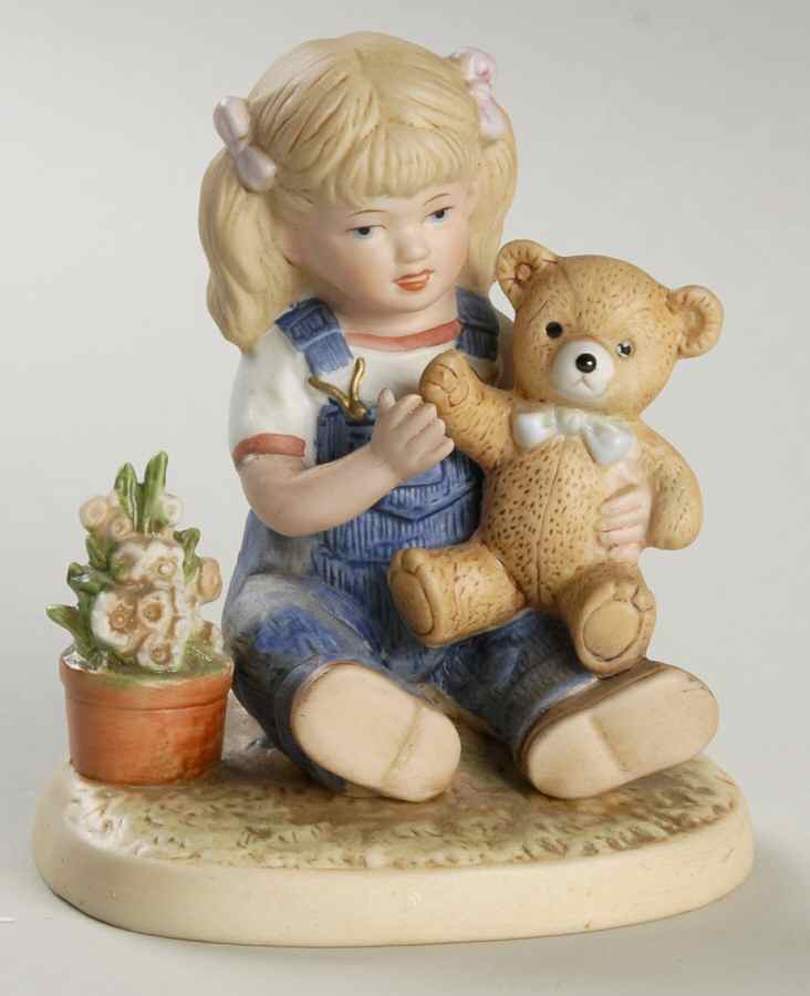Denim Days After Chores-Debbie And Bear - No Box by Homco-1