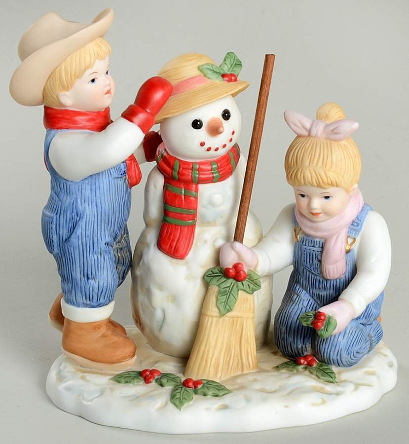 Denim Days Holiday Time Snowman - No Box by Homco-1