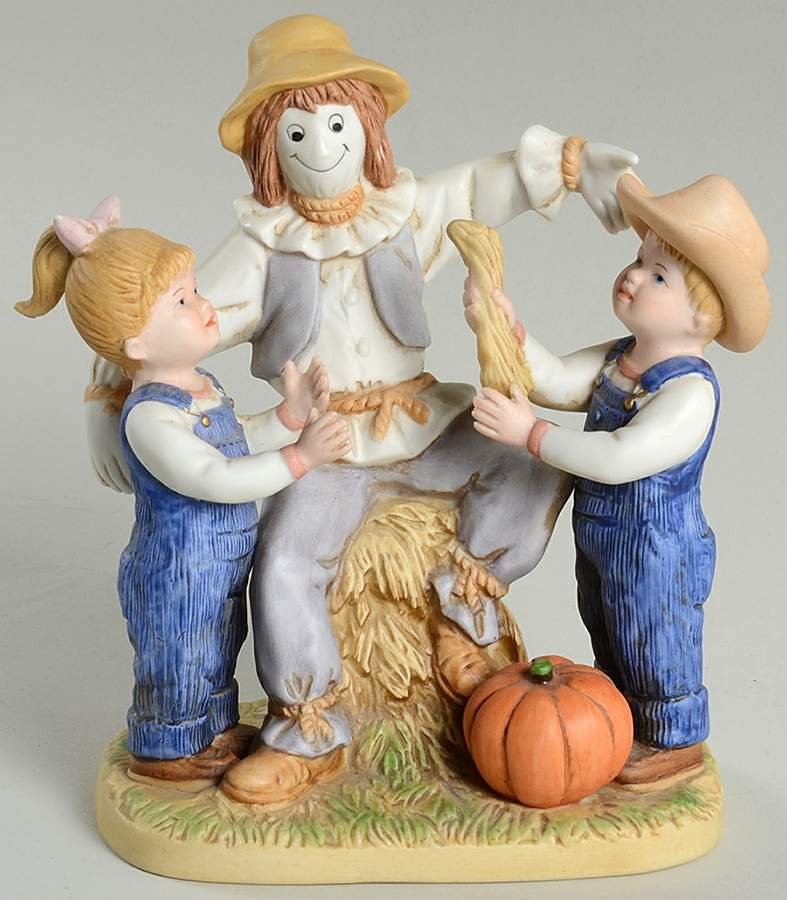 Denim Days Danny And Debbie With Scarecrow - No Box by Homco-1