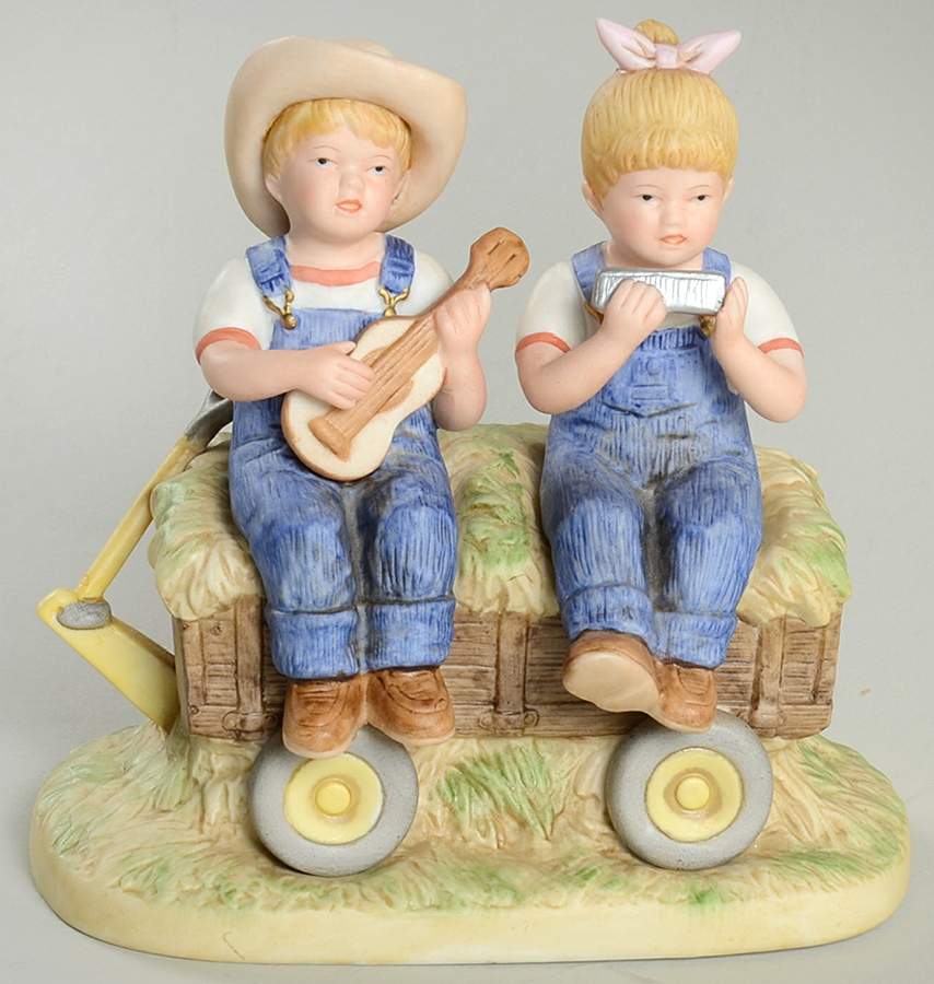 Denim Days Danny And Debbie On Wagon - No Box by Homco-1