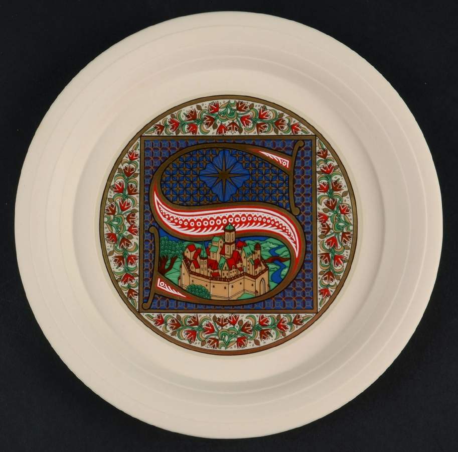 Hornsea Christmas Plate S-Star - No Box by Hornsea-1
