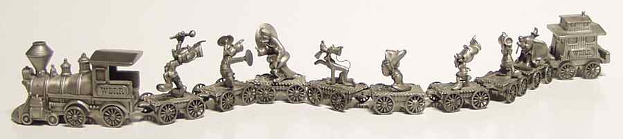 Mickey's Music Train Set Of 10 - Set Of 10 by Hudson Pewter-1