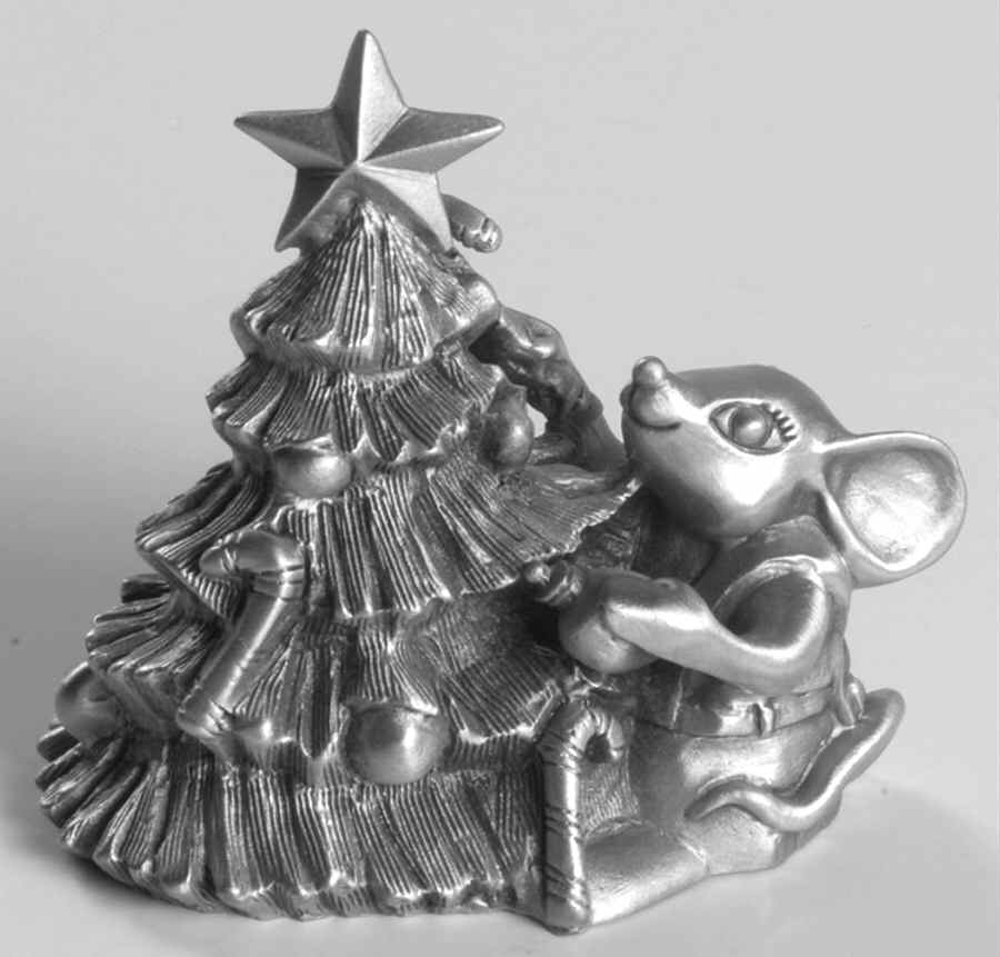 Hudson Pewter Figurines Trimming The Tree - No Box by Hudson Pewter-1