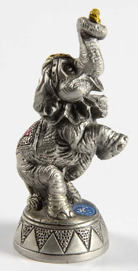 Hudson Pewter Figurines Circus Elephant-Trunk Up - No Box by Hudson Pewter-1