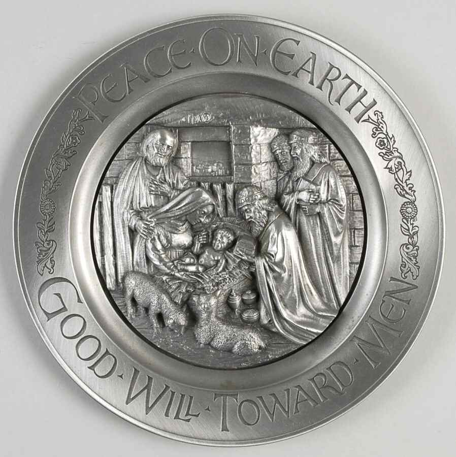 Christmas Plate The Nativity - No Box by Hudson Pewter-1