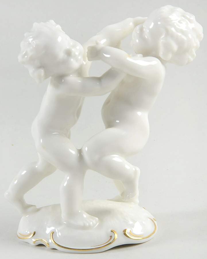 Cherubs-Angels Naughty Boys (Gold Accent) - No Box by Hutschenreuther-1