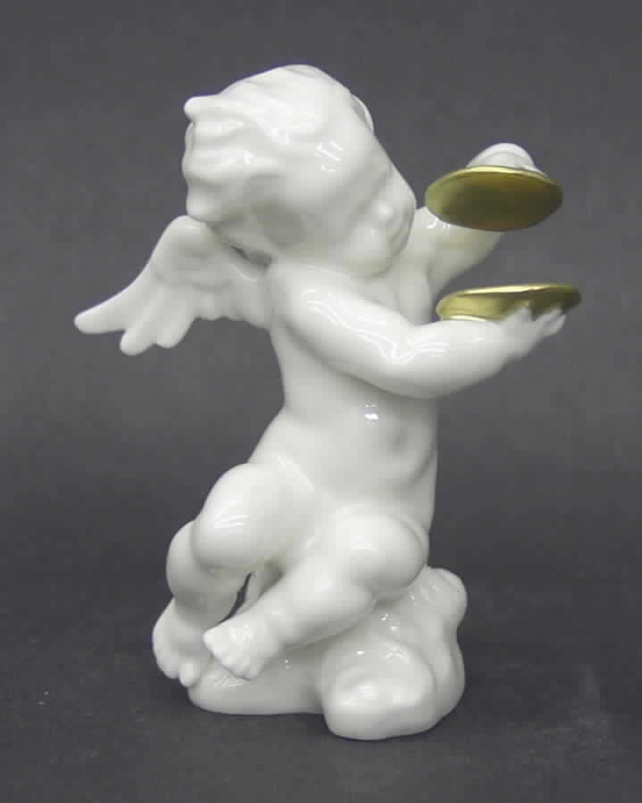 Cherubs-Angels Cherub With Gold Cymbals - No Box by Hutschenreuther-1