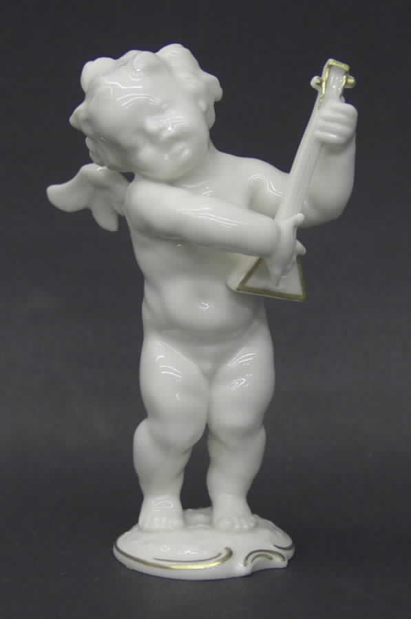 Cherubs-Angels Cherub With Gold Accent Guitar - Boxed by Hutschenreuther-1