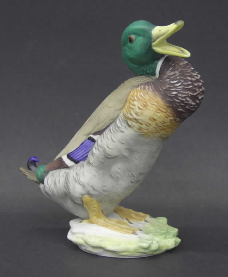 Gunther Granget Birds Wild Duck-Handpainted Biscuit - No Box by Hutschenreuther-1