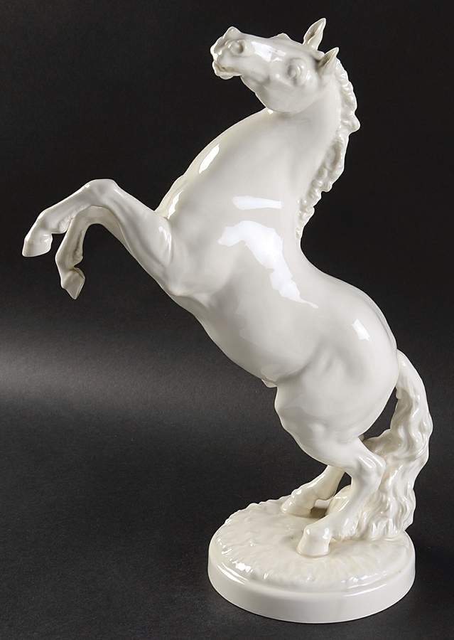 Horses Horse Rearing-All White - Boxed by Hutschenreuther-1